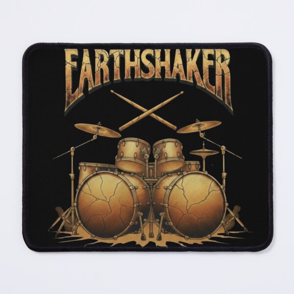 Item preview, Earthshaker Vintage Rock Drum Kit Graphic T-Shirt designed and sold by Rhythm Thru Art .