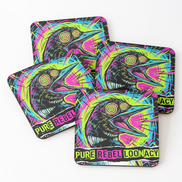 Item preview, Pure Rebel Loonacy – Psychedelic Crow Punk Art (2) designed and sold by WallaceSilvaART.