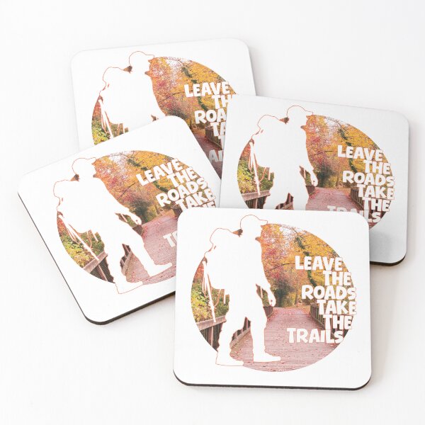 Item preview, Hiker with autumn forest background...Leave the roads take the trails designed and sold by CHASAcreative.
