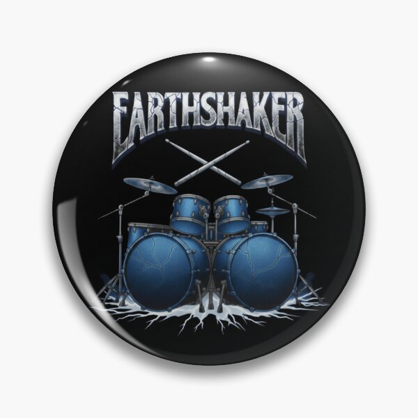 Item preview, Earthshaker Vintage Rock Drum Kit Graphic T-Shirt designed and sold by Rhythm Thru Art .