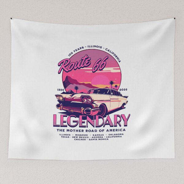 Item preview, Route 66 - 100 Years of Legendary - 1926-2026 - The Mother Road of America - Lilac Wine Edition designed and sold by RMD-Design.