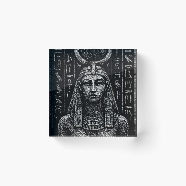 Item preview, Isis Egyptian Goddess – Dark Occult Hieroglyph Illustration designed and sold by Mortisigil.