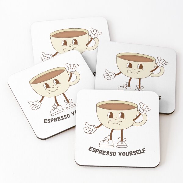 Item preview, Espresso Yourself - Retro Vintage Cartoon Coffee Cup designed and sold by InfiniteOrbit.
