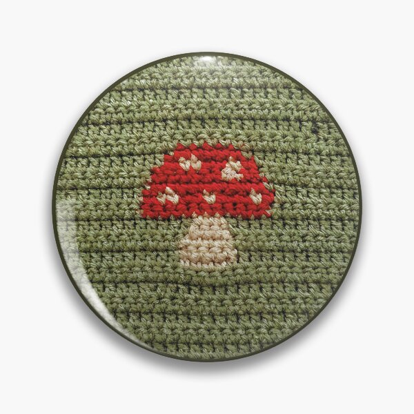 Item preview, Cute Red Crochet Mushroom Green designed and sold by TackyTime.