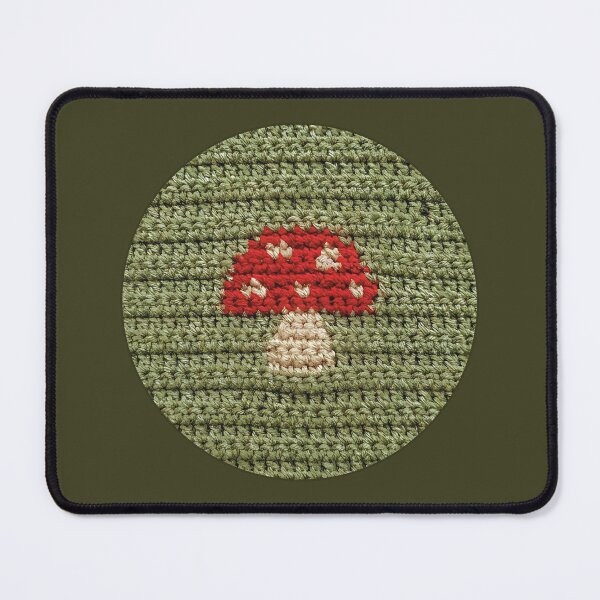 Item preview, Cute Red Crochet Mushroom Green designed and sold by TackyTime.