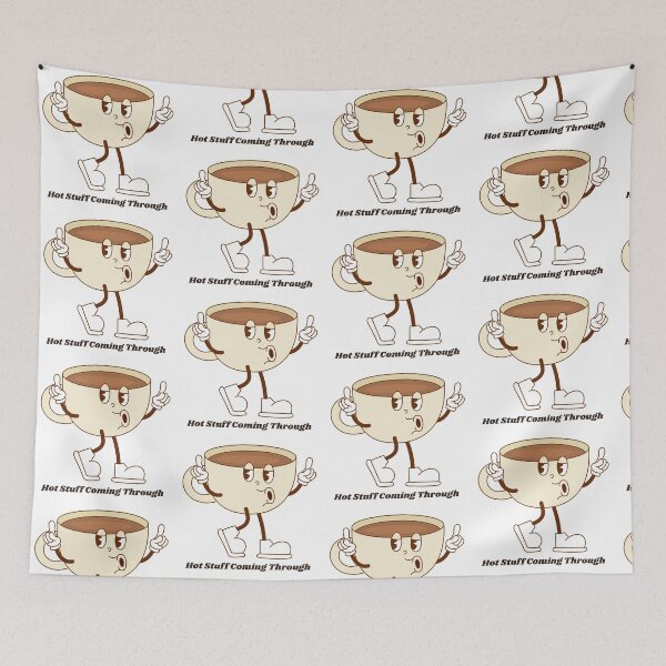 Item preview, Hot Stuff Coming Through - Retro Vintage Cartoon Coffee Cup designed and sold by InfiniteOrbit.