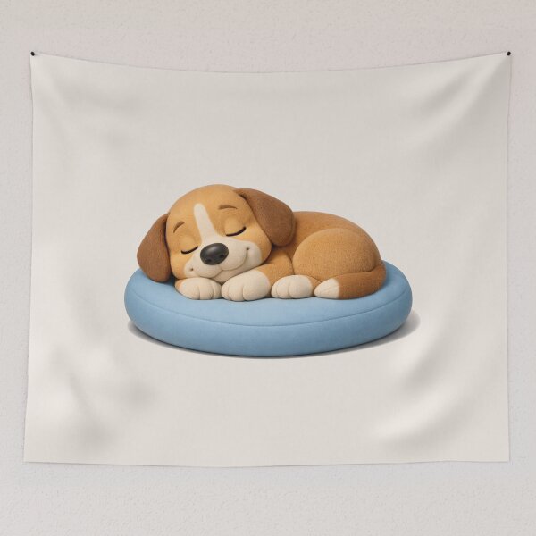 Item preview, Cozy Puppy Home Comfort – Sleeping Dog 3D Art designed and sold by dogmomtees.