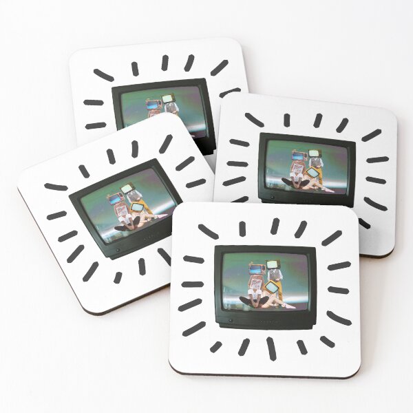 Item preview, Retro TV Head Surreal Art Collage – CRT Screen Society designed and sold by ketchupee.