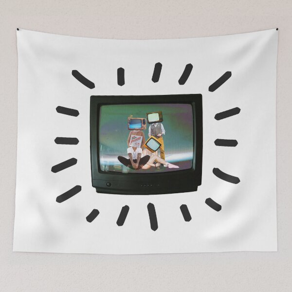 Item preview, Retro TV Head Surreal Art Collage – CRT Screen Society designed and sold by ketchupee.