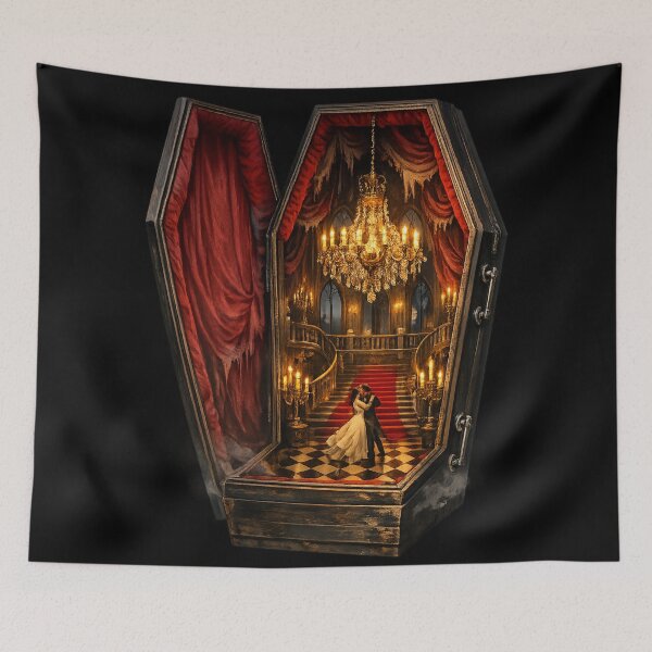 Item preview, Till Death Do Us Dance — Gothic Romance Inside a Coffin Ballroom designed and sold by Mouraludia.