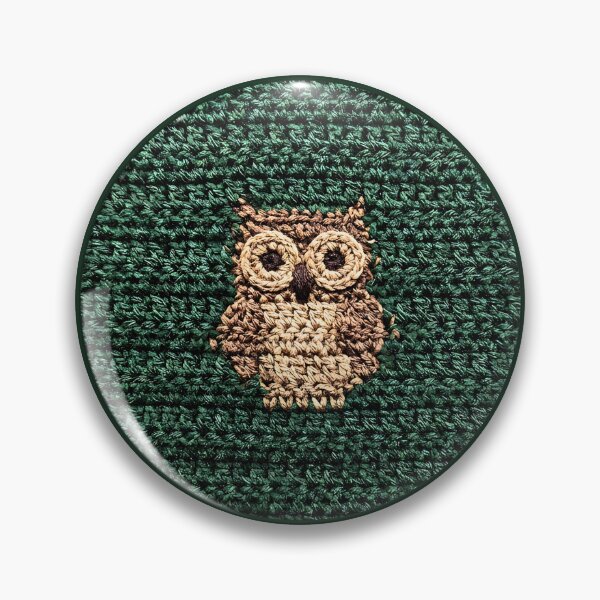 Item preview, Cute Brown Crochet Owl Green designed and sold by TackyTime.