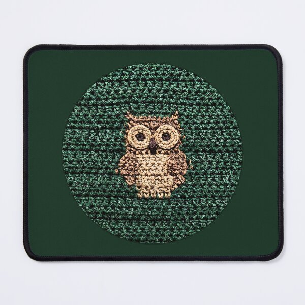 Item preview, Cute Brown Crochet Owl Green designed and sold by TackyTime.