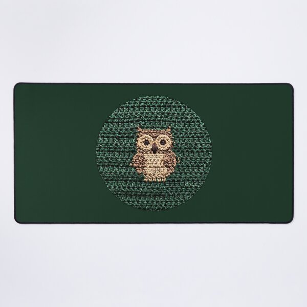 Item preview, Cute Brown Crochet Owl Green designed and sold by TackyTime.