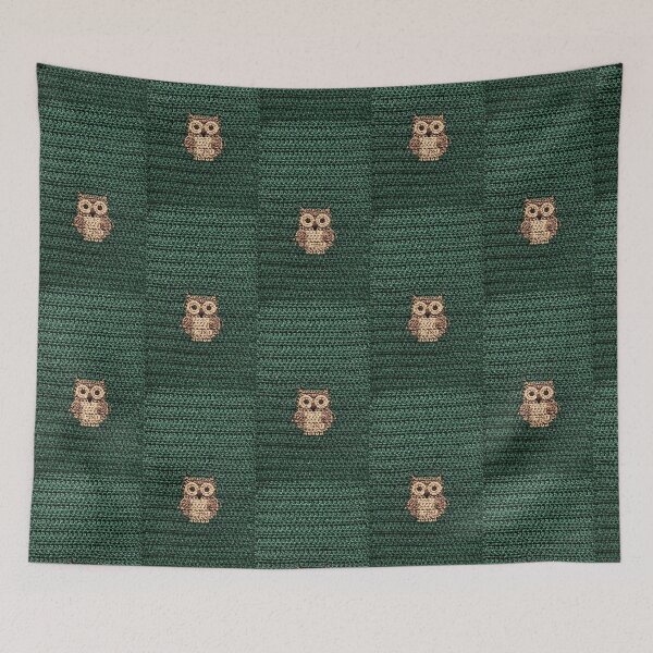 Item preview, Cute Brown Crochet Owl Green designed and sold by TackyTime.