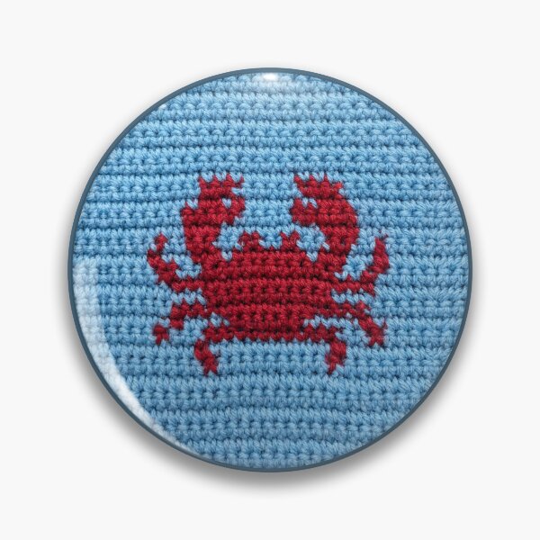Item preview, Cute Red Crochet Crab Blue designed and sold by TackyTime.