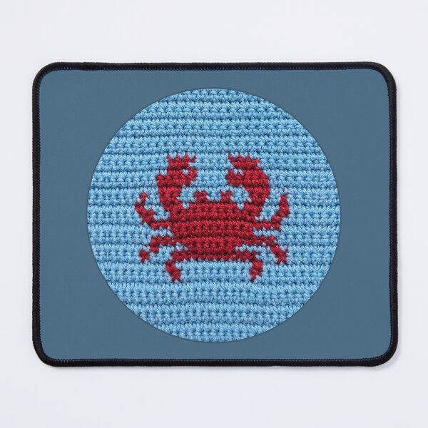 Item preview, Cute Red Crochet Crab Blue designed and sold by TackyTime.