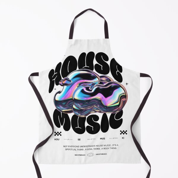Item preview, HOUSE MUSIC - Y2K Liquid Metal (Black) designed and sold by Discothreadz.