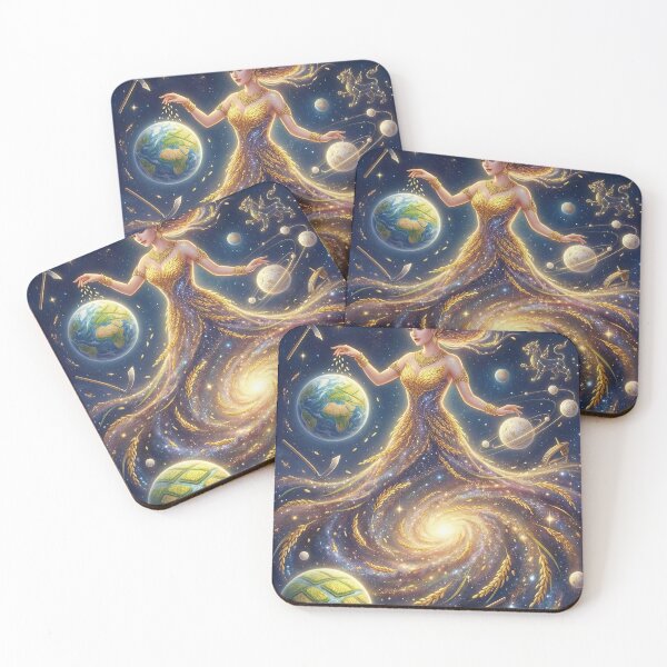 Item preview, Celestial Harvest Goddess Cosmic Fantasy Art designed and sold by rachada99.
