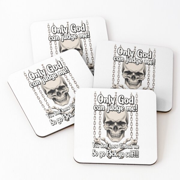 Item preview, Only God Can Judge Me Fiery Chained Skull - Don't F**k With Me Design designed and sold by JonathanP514.