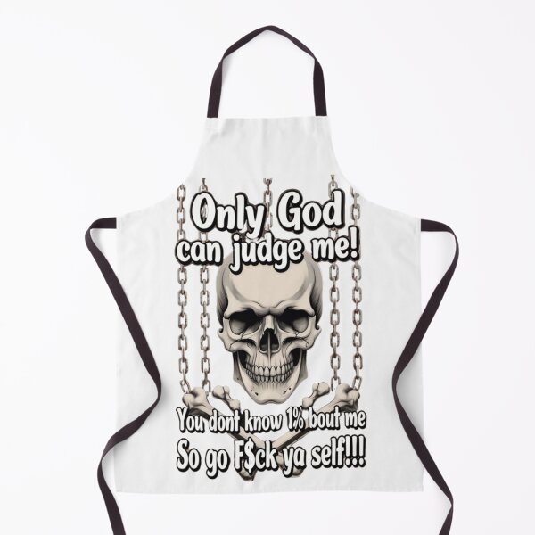Item preview, Only God Can Judge Me Fiery Chained Skull - Don't F**k With Me Design designed and sold by JonathanP514.
