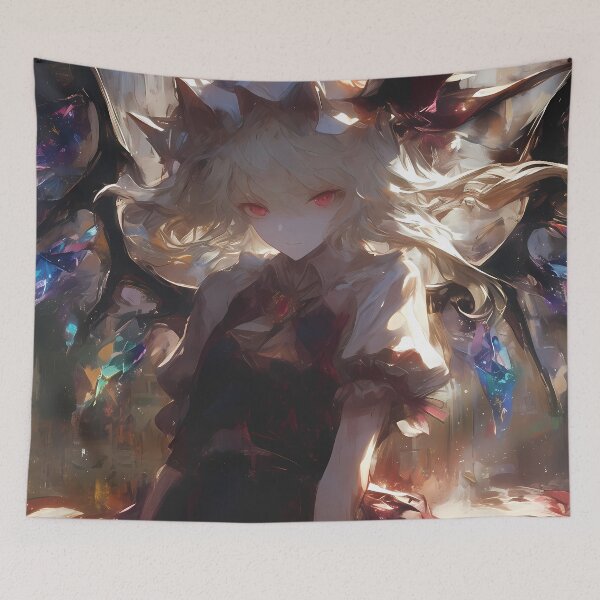 Item preview, Enigmatic Flandre Scarlet Touhou crimson dark fantasy winged anime aura designed and sold by CarlosBender.