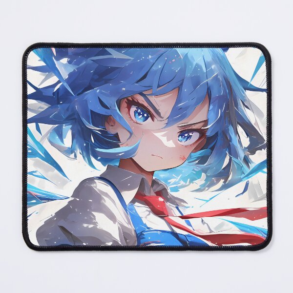 Item preview, Anime Fierce Cirno Touhou icy blue anime energetic freezing elemental power designed and sold by CarlosBender.