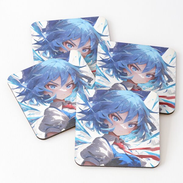 Item preview, Anime Fierce Cirno Touhou icy blue anime energetic freezing elemental power designed and sold by CarlosBender.