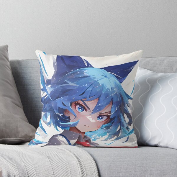 Item preview, Anime Fierce Cirno Touhou icy blue anime energetic freezing elemental power designed and sold by CarlosBender.
