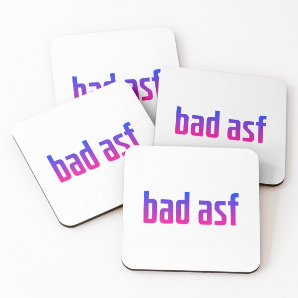 Item preview, bad asf, pink and blue designed and sold by Memes N Lore .