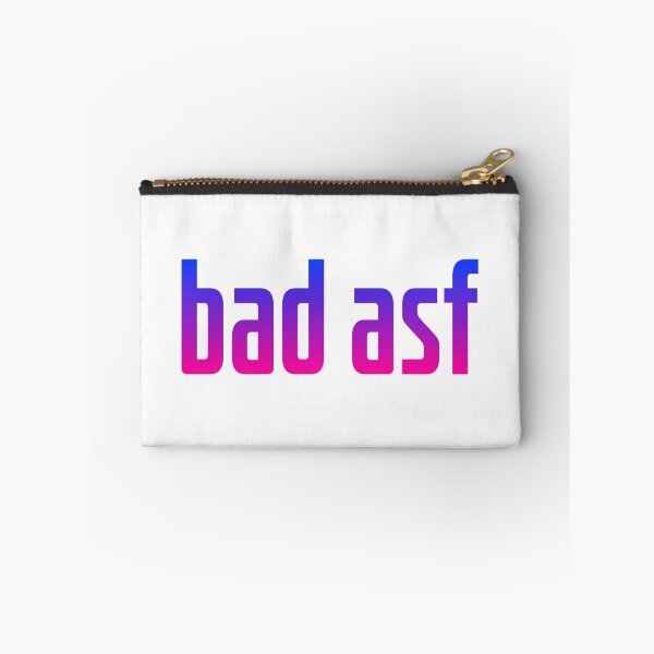 Item preview, bad asf, pink and blue designed and sold by Memes N Lore .