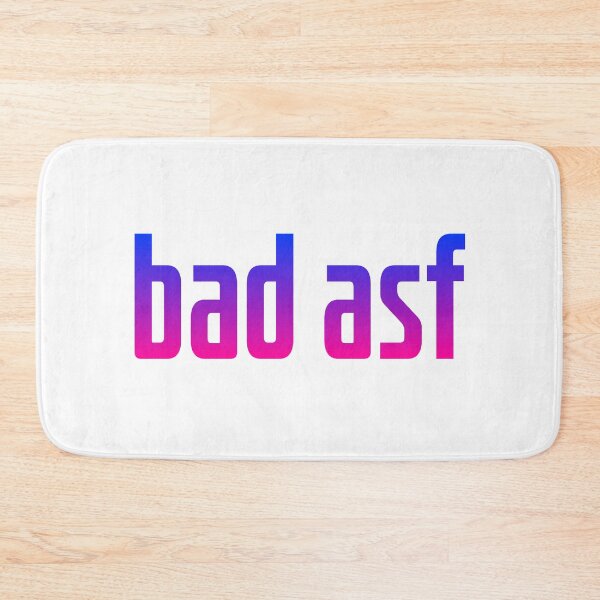 Item preview, bad asf, pink and blue designed and sold by Memes N Lore .