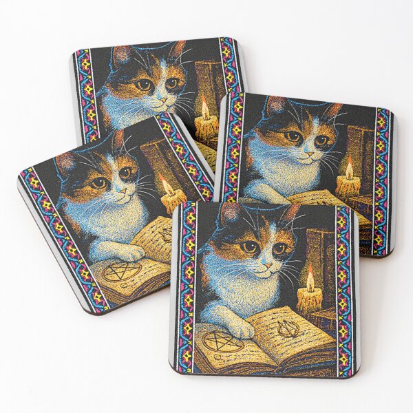 Item preview, Calico Cat Spellbook Tapestry – Mystical Witchcore Fantasy designed and sold by LuxuryApparels.