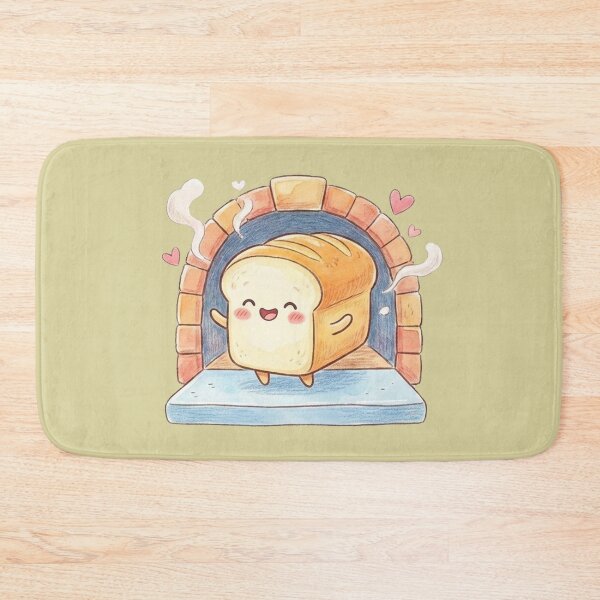 Item preview, Cute Kawaii Happy Loaf of Bread Bakery Art designed and sold by Indraokta22.