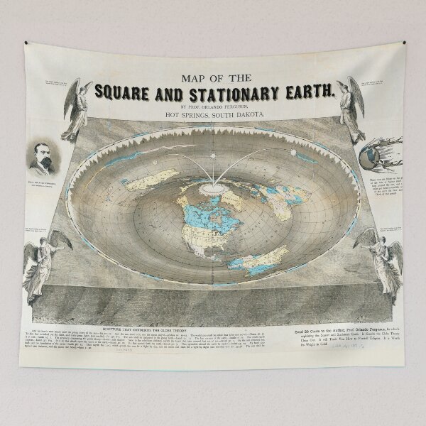 Item preview, Flat Earth Map Science Denial MAGA Anti-Vax designed and sold by Henry Nelson Design.