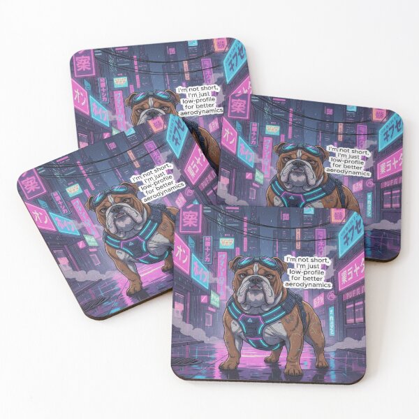 Item preview, Aerodynamic Cyberpunk Bulldog - Funny Low-Profile Futuristic Pet Art designed and sold by AngelBlessing.