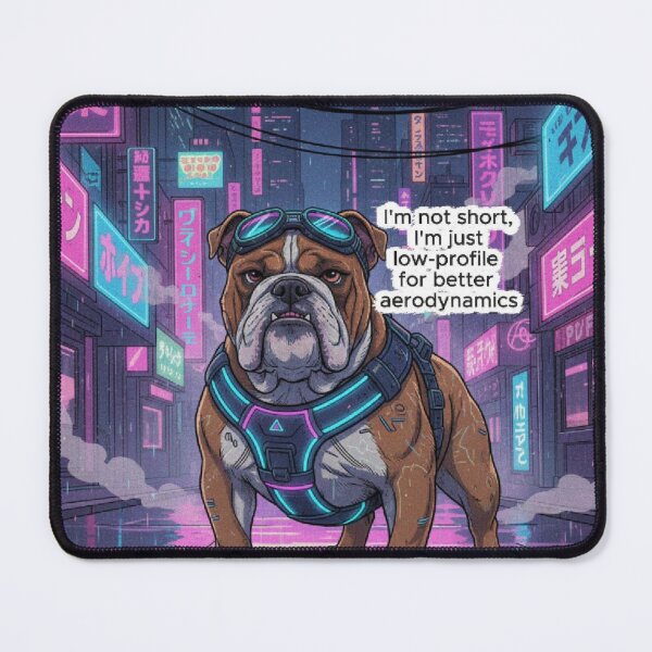 Item preview, Aerodynamic Cyberpunk Bulldog - Funny Low-Profile Futuristic Pet Art designed and sold by AngelBlessing.
