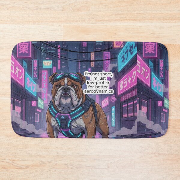 Item preview, Aerodynamic Cyberpunk Bulldog - Funny Low-Profile Futuristic Pet Art designed and sold by AngelBlessing.