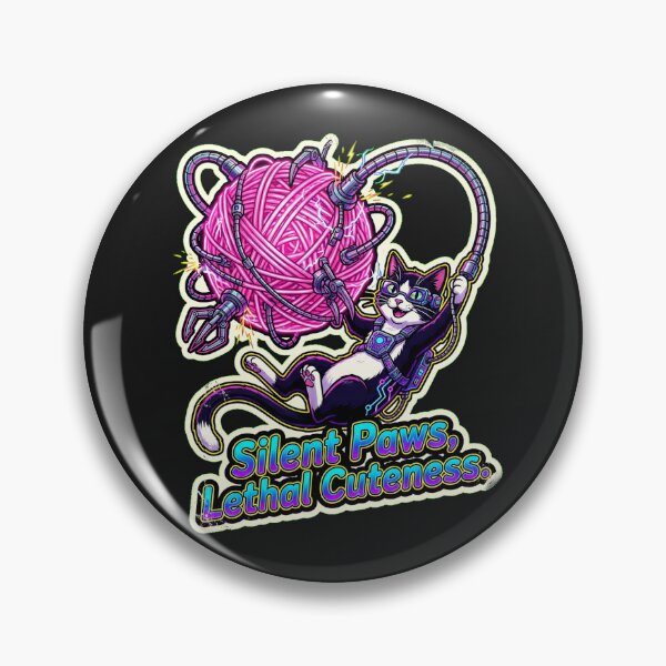 Item preview, Cyber Kitty: High-Tech Yarn Grapple 90s Retro Sticker designed and sold by Thaivi Design.