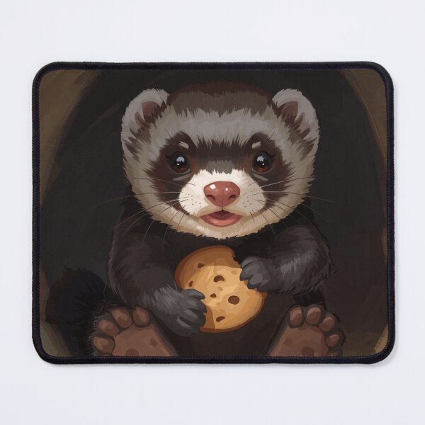 Item preview, Tunnel Ferret with Cookie designed and sold by TheBadgeArchive.