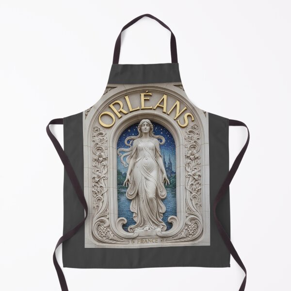 Item preview, Orleans France Art Nouveau Stone Goddess - Vintage Mosaic Poster designed and sold by FrancophileFun.