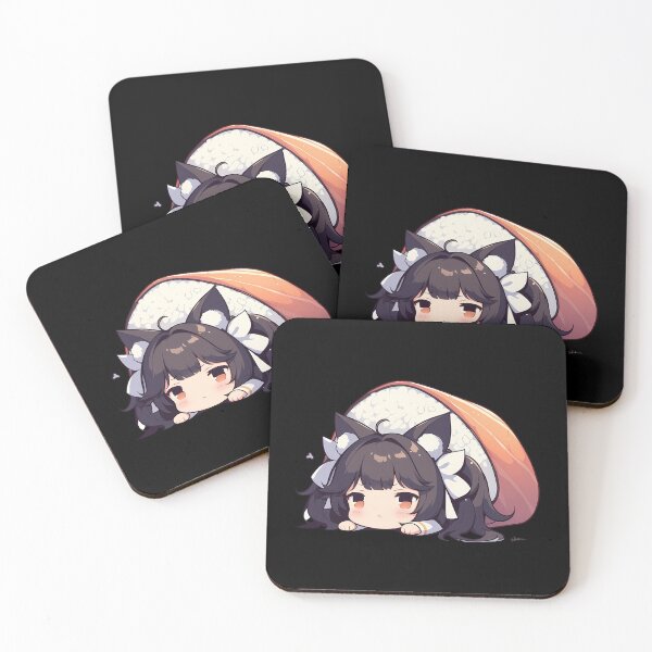 Item preview, Takao Azur Lane Chibi Sushi Kawaii Anime Girl Cute Fox Roll designed and sold by CarlosBender.