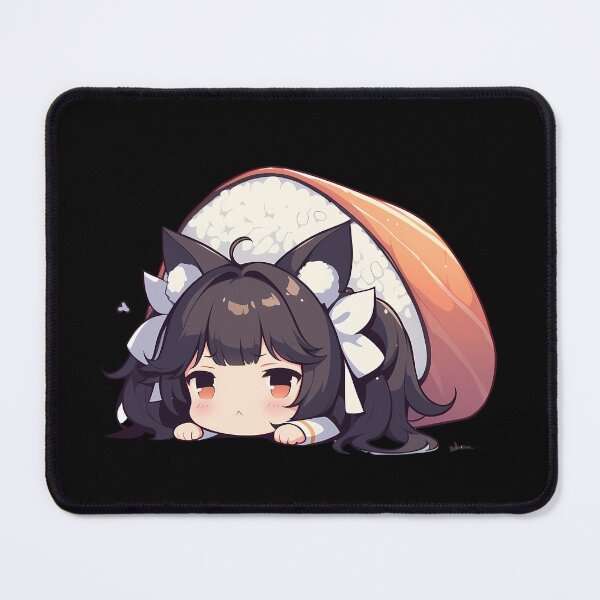 Item preview, Takao Azur Lane Chibi Sushi Kawaii Anime Girl Cute Fox Roll designed and sold by CarlosBender.