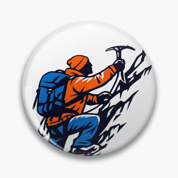 Item preview, Mount Everest Ascent | Stylized Mountain Climber Illustration designed and sold by Masha_D.