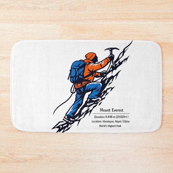 Item preview, Mount Everest Ascent | Stylized Mountain Climber Illustration designed and sold by Masha_D.