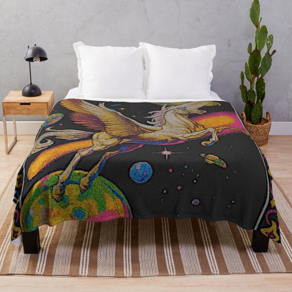 Item preview, Pegasus Cosmic Flight Tapestry – Mythical Steed in Outer Space designed and sold by LuxuryApparels.