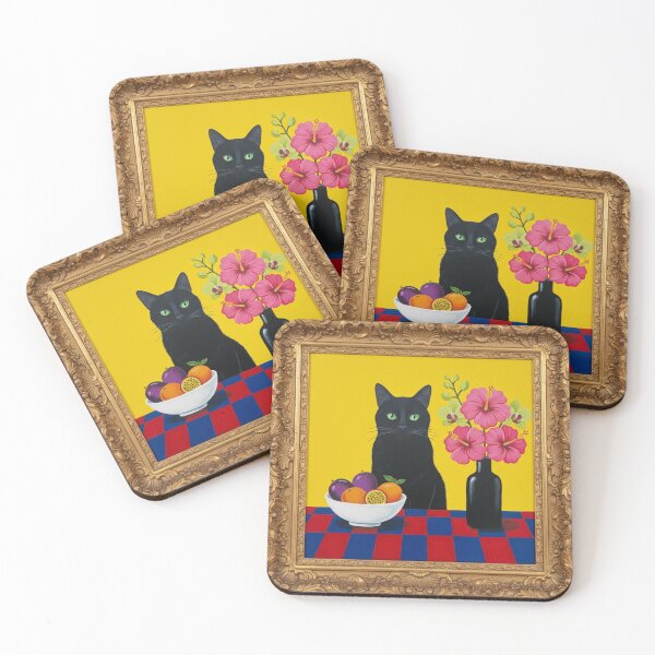 Item preview, Tropical Still Life with Curious Cat designed and sold by goldcov.
