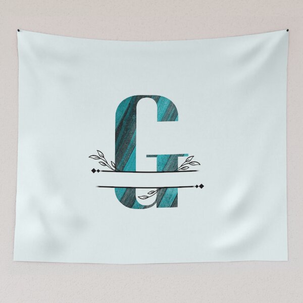 Item preview, Monogram...G... with blue and black/grey wood background designed and sold by CHASAcreative.
