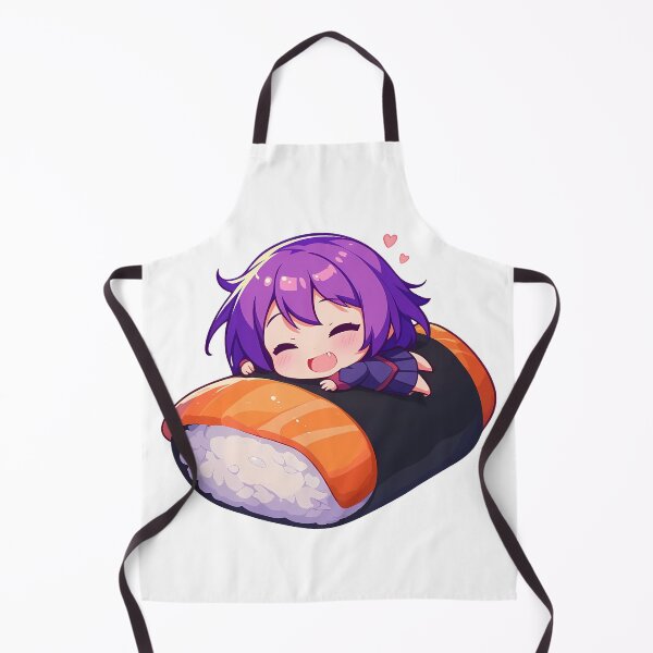 Item preview, Hitagi Senjougahara Happy Sushi Chibi Kawaii Bakemonogatari Anime Girl designed and sold by CarlosBender.