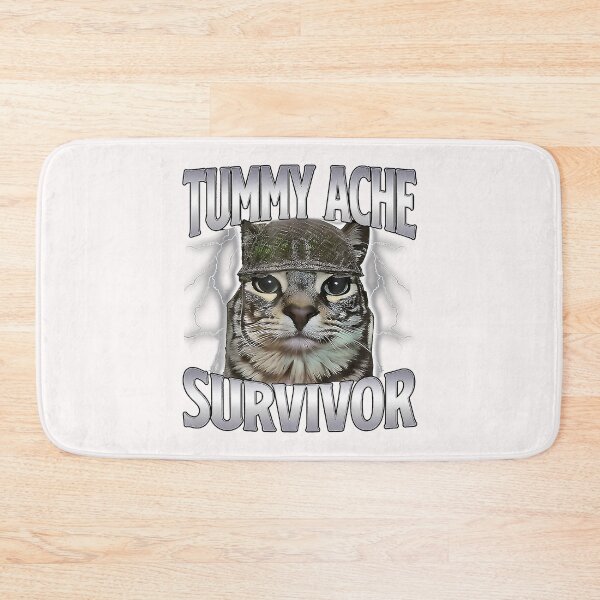 Item preview, Tummy Ache Survivor Cat Meme Funny Saying Cats Animals Quote designed and sold by FrankIsabel.