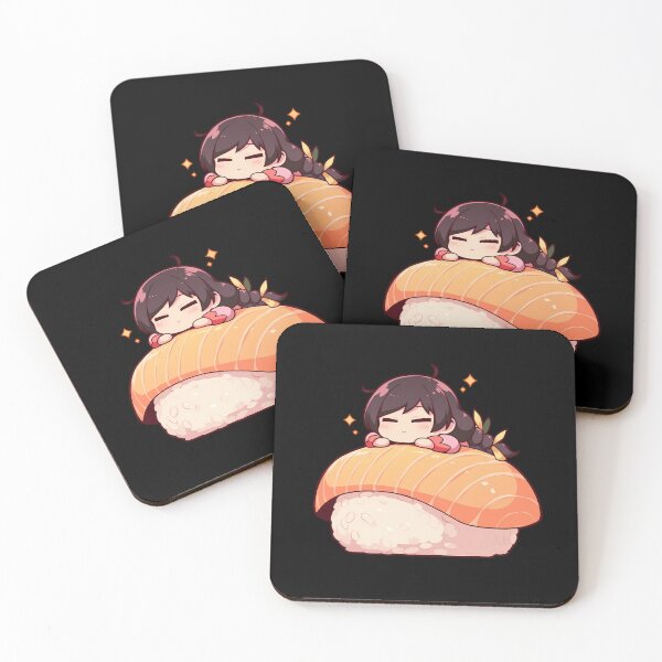Item preview, Tsubasa Hanekawa Cute Sushi Chibi Kawaii Bakemonogatari Anime Girl designed and sold by CarlosBender.